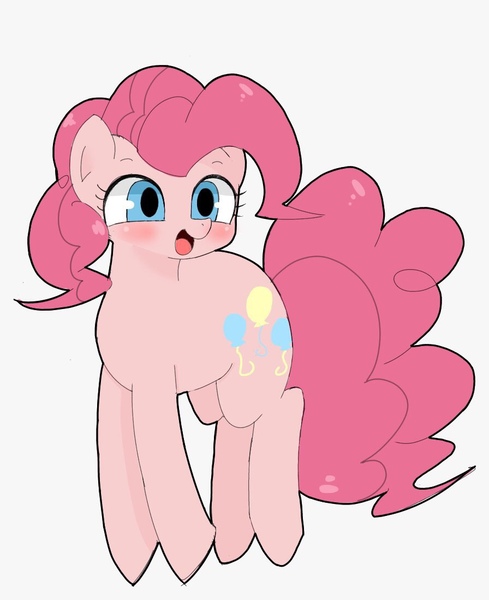 Size: 896x1099 | Tagged: safe, artist:manachaaaaaaaa, derpibooru import, pinkie pie, pony, female, looking at you, mare, simple background, solo, white background