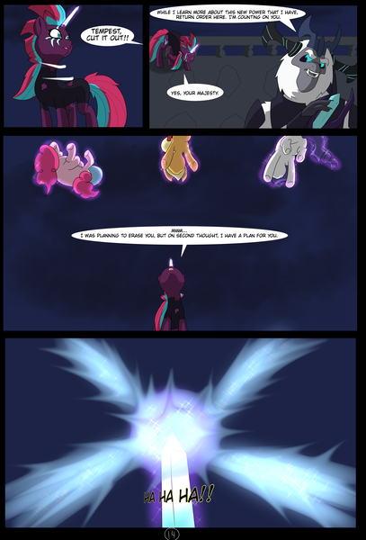 Size: 4750x7000 | Tagged: absurd resolution, adventure, alternate hairstyle, alternate timeline, alternate universe, alternate version, applejack, artist:chedx, bad end, comic, comic:the storm kingdom, crystal of light, derpibooru import, fanfic, fanfic art, fantasy, fluttershy, general tempest shadow, mane six, my little pony, my little pony: the movie, pinkie pie, rainbow dash, rarity, safe, storm king, tempest shadow, the bad guy wins, twilight sparkle