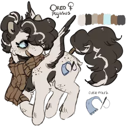 Size: 736x729 | Tagged: safe, artist:uberstress, derpibooru import, oc, oc:oreo, pegasus, pony, clothes, female, mare, scarf, solo