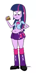 Size: 750x1500 | Tagged: suggestive, artist:scobionicle99, derpibooru import, twilight sparkle, equestria girls, belly button, breasts, chubby, chubby twilight, fat, female, plump, simple background, solo, solo female, thick, twilard sparkle, twilight burgkle, weight gain, white background