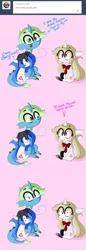 Size: 2500x7290 | Tagged: artist:fullmetalpikmin, derpibooru import, fourth wall, oc, oc:bonfire, oc:cherry blossom, oc:mal, safe, tumblr:ask viewing pleasure