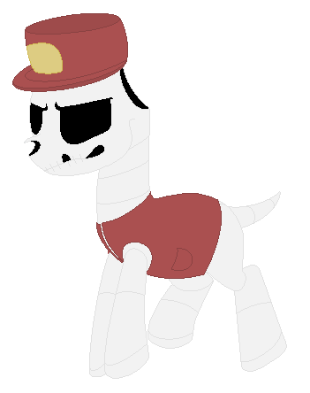 Size: 351x444 | Tagged: safe, artist:eggi-myst3ry, artist:selenaede, derpibooru import, ponified, pony, crossover, cuphead, solo, studio mdhr, t-bone