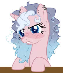 Size: 2612x3028 | Tagged: safe, artist:gr0ttie, derpibooru import, oc, pony, unicorn, female, magical lesbian spawn, mare, offspring, parent:pinkie pie, parent:princess luna, parents:lunapie, simple background, solo, transparent background