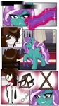 Size: 1080x1920 | Tagged: explicit, artist:naomiknight17, derpibooru import, oc, oc:bounty bliss, oc:pathfinder, unofficial characters only, pegasus, pony, unicorn, blindfold, comic, commission, female, male, mare, pathbliss, stallion