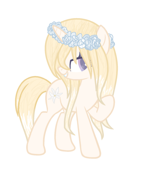 Size: 800x985 | Tagged: safe, artist:samanthiee, derpibooru import, oc, oc:emma, unofficial characters only, pony, unicorn, female, floral head wreath, flower, mare, simple background, solo, transparent background