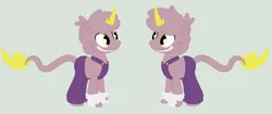 Size: 1024x432 | Tagged: safe, artist:eggi-myst3ry, artist:selenaede, derpibooru import, ponified, pony, unicorn, base used, clothes, crossover, cuphead, gloves, overalls, pacman eyes, studio mdhr, the blaze brothers