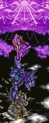 Size: 480x1206 | Tagged: safe, artist:rydelfox, derpibooru import, nightmare moon, princess cadance, princess celestia, princess luna, spike, twilight sparkle, twilight sparkle (alicorn), alicorn, pony, filly fantasy vi, final fantasy, final fantasy vi, hoof shoes, kefka palazzo, monument to non-existence, pixel art