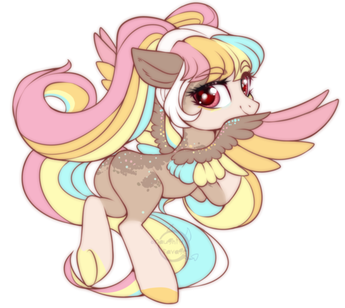 Size: 900x802 | Tagged: safe, artist:cabbage-arts, derpibooru import, oc, oc:pop rocks, unofficial characters only, pegasus, pony, female, looking at you, looking back, looking back at you, mare, simple background, solo, transparent background