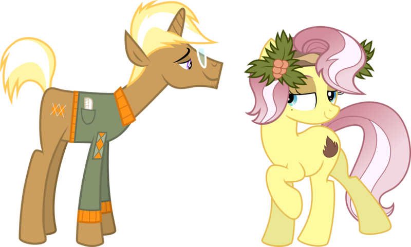 Size: 1703x1024 | Tagged: safe, artist:cloudyglow, artist:digimonlover101, derpibooru import, edit, trenderhoof, vignette valencia, ponified, earth pony, pony, unicorn, equestria girls, equestria girls series, rollercoaster of friendship, simple ways, absurd resolution, beauty mark, clothes, equestria girls ponified, female, flirting, glasses, holly, lidded eyes, male, raised hoof, shipping, simple background, smiling, stallion, straight, transparent background, trenette, vector