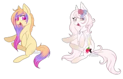 Size: 1968x1264 | Tagged: safe, artist:aledera, derpibooru import, oc, oc:mira, oc:sunny spin, unofficial characters only, bat pony, earth pony, pony, female, mare, simple background, transparent background