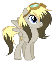 Size: 899x1051 | Tagged: safe, artist:nightmarye, derpibooru import, oc, oc:max whooves, pegasus, pony, base used, female, goggles, mare, offspring, parent:derpy hooves, parent:doctor whooves, parents:doctorderpy, simple background, solo, transparent background