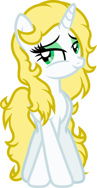 Size: 4000x7778 | Tagged: safe, artist:fuzzybrushy, derpibooru import, oc, oc:fuzzy brushy, unofficial characters only, pony, unicorn, blonde, female, green eyes, long hair, mare, simple background, transparent background, vector