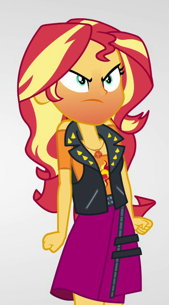 Size: 600x1080 | Tagged: safe, derpibooru import, screencap, sunset shimmer, equestria girls, equestria girls series, rollercoaster of friendship, angry, cropped, geode of empathy, magical geodes, red face, shrunken pupils, solo, sunset shimmer is not amused, unamused