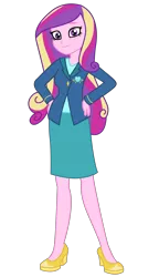 Size: 3200x5550 | Tagged: safe, artist:razethebeast, derpibooru import, edit, editor:slayerbvc, vector edit, princess cadance, equestria girls, friendship games, absurd resolution, clothes, dean cadance, flash puppet, hand on hip, high heels, looking at you, no makeup edit, shoes, simple background, skirt, solo, transparent background, vector