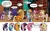 Size: 800x490 | Tagged: safe, derpibooru import, edit, idw, applejack, fluttershy, pinkie pie, rainbow dash, rarity, twilight sparkle, twilight sparkle (alicorn), alicorn, earth pony, pegasus, pony, unicorn, spoiler:comic, spoiler:comic17, archer, dragon ball z, exploitable meme, garfield, image, mane 6 interests, mane six, meme, obligatory pony, png, safe meme, the boondocks, top cat