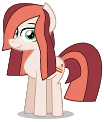 Size: 564x658 | Tagged: safe, artist:skittleartmlp, derpibooru import, oc, oc:red velvet cake, unofficial characters only, pony, female, mare, offspring, parent:cheese sandwich, parent:pinkie pie, parents:cheesepie, simple background, solo, transparent background