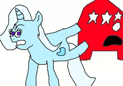 Size: 664x463 | Tagged: safe, artist:mikejeddynsgamer89, derpibooru import, trixie, elephant, pony, 1000 hours in ms paint, abuse, animal abuse, drama bait, mouthpiece, op wants attention, politics, republican, shitposting, wat