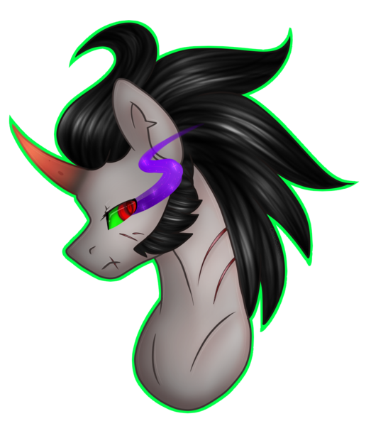 Size: 1052x1207 | Tagged: safe, artist:cassidyjacobs, derpibooru import, king sombra, pony, best pony, bust, portrait, simple background, solo, sombra eyes, transparent background