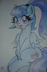 Size: 1024x1565 | Tagged: safe, artist:envygirl95, derpibooru import, sonata dusk, ponified, pegasus, pony, equestria girls ponified, solo, traditional art