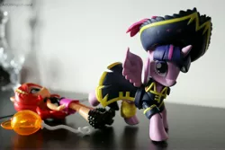 Size: 6000x4000 | Tagged: safe, artist:artofmagicpoland, derpibooru import, sunset shimmer, twilight sparkle, twilight sparkle (alicorn), alicorn, equestria girls, equestria girls series, aftermath, balloon, doll, equestria girls minis, horse kick, irl, photo, pirate twilight, toy, trolling