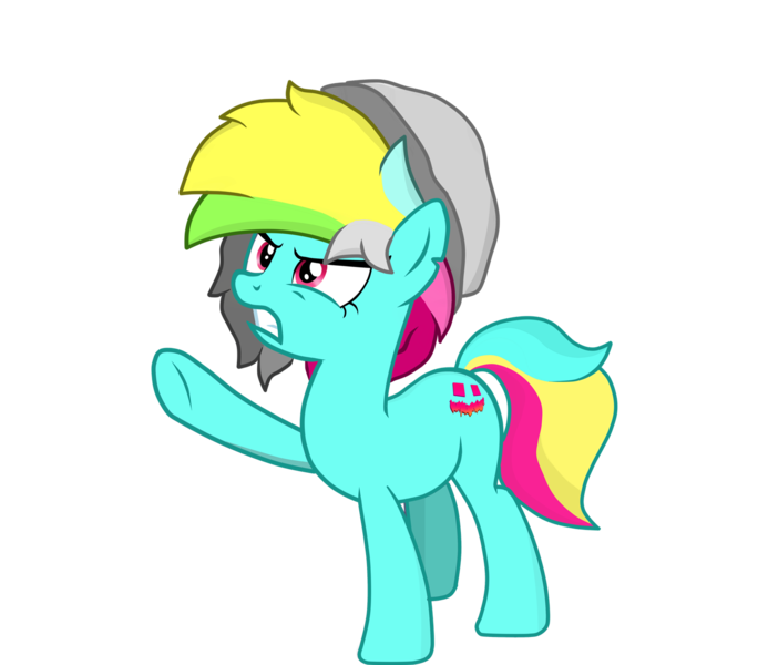 Size: 1500x1316 | Tagged: safe, artist:vice common, derpibooru import, oc, oc:vice common, unofficial characters only, earth pony, pony, 2019 community collab, derpibooru community collaboration, angry, male, multicolored hair, one hoof raised, pointing, simple background, solo, transparent background, vector