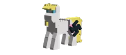 Size: 1280x568 | Tagged: safe, artist:jerkface, derpibooru import, oc, oc:aryanne, pony, 3d, abstract, aryan, aryan pony, blocks, blonde, female, lego, nazi, nazipone, standing, swastika