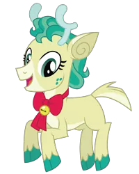 Size: 4000x5000 | Tagged: safe, artist:dragonchaser123, derpibooru import, alice the reindeer, deer, pony, reindeer, best gift ever, absurd resolution, cloven hooves, colored hooves, female, freckles, open mouth, simple background, solo, transparent background, vector