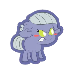 Size: 1200x1200 | Tagged: safe, artist:amethystcutey, derpibooru import, limestone pie, earth pony, pony, angry, blank flank, blush sticker, blushing, chibi, cute, female, filly, limabetes, limetsun pie, simple background, solo, transparent background, tsundere