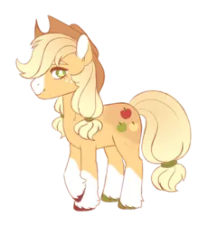 Size: 435x497 | Tagged: safe, artist:s1nb0y, derpibooru import, applejack, earth pony, pony, alternate cutie mark, alternate design, colored hooves, cowboy hat, female, hat, looking at you, mare, simple background, socks (coat marking), solo, transparent background, unshorn fetlocks