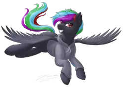 Size: 1024x768 | Tagged: safe, artist:novaintellus, derpibooru import, oc, oc:rainbow dark, unofficial characters only, pony, clothes, grin, hoodie, male, multicolored hair, simple background, smiling, solo, stallion, sweater, transparent background