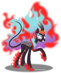 Size: 5477x6601 | Tagged: safe, artist:vector-brony, derpibooru import, rain shine, nirik, sounds of silence, absurd resolution, angry, blank eyes, female, fire, image, mane of fire, nirik rain shine, png, raised hoof, simple background, solo, transparent background