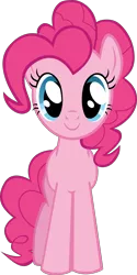 Size: 5987x12000 | Tagged: safe, artist:mrkat7214, derpibooru import, pinkie pie, pony, call of the cutie, absurd resolution, cute, diapinkes, dilated pupils, simple background, smiling, solo, transparent background, vector