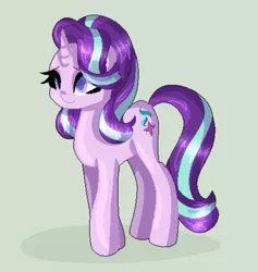 Size: 657x692 | Tagged: safe, artist:lannarainbows, derpibooru import, starlight glimmer, pony, unicorn, digital art, female, mare, pixel art, simple background, smiling