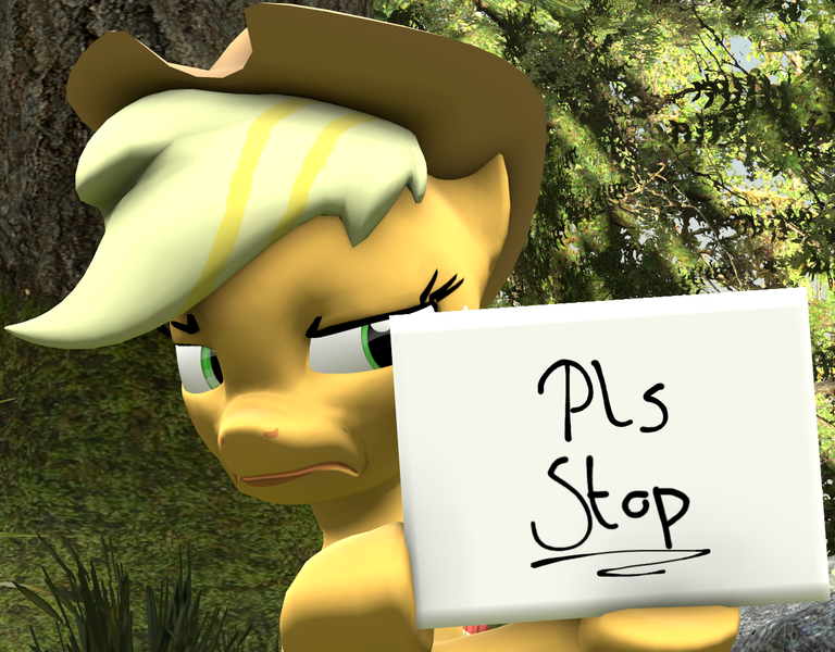 Size: 1265x988 | Tagged: safe, artist:topicranger, derpibooru import, applejack, pony, 3d, eyebrows, meme, source filmmaker