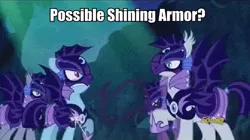 Size: 648x364 | Tagged: safe, derpibooru import, edit, edited screencap, screencap, rainbow dash, bat pony, pony, the cutie re-mark, alternate timeline, armor, caption, grainy, hoof shoes, image macro, implied shining armor, nightmare takeover timeline, text, wrong