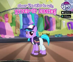 Size: 940x788 | Tagged: safe, derpibooru import, official, azure velour, earth pony, pony, advertisement, background pony, black friday, clothes, dress, female, gameloft, hat, mare