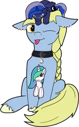 Size: 1183x1904 | Tagged: safe, artist:barhandar, deleted from derpibooru, derpibooru import, princess celestia, princess luna, oc, oc:windswept skies, unofficial characters only, pegasus, pony, amethyst, braid, charm, collar, constellation freckles, diamond, ear clip, emerald, female, freckles, garnet, looking at you, male, mare, moonstone (rock), plushie, royal sisters, ruby, sapphire, simple background, sitting, solo, stallion, tongue out, topaz, transparent background, unshorn fetlocks