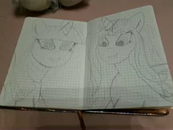 Size: 4608x3456 | Tagged: safe, artist:katya, derpibooru import, twilight sparkle, twilight sparkle (alicorn), oc, oc:sparkle light, alicorn, pony, alicorn oc, female, graph paper, happy, horn, irl, photo, traditional art, wings