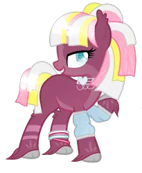 Size: 1068x1304 | Tagged: safe, artist:raini-bases, artist:space--paws0w0, derpibooru import, oc, oc:rhythmic energy, unofficial characters only, earth pony, pony, anklet, armband, base used, bedroom eyes, blaze (coat marking), bracelet, choker, cloven hooves, female, jewelry, mare, necklace, pale belly, simple background, solo, transparent background, unshorn fetlocks, wristband