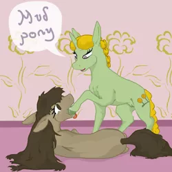 Size: 500x500 | Tagged: suggestive, artist:autumnbramble, derpibooru import, oc, oc:autumn bramble, oc:marigold field, unofficial characters only, earth pony, pony, unicorn, crying, female, fetish, hoof licking, lesbian, licking, racism, shipping, tongue out