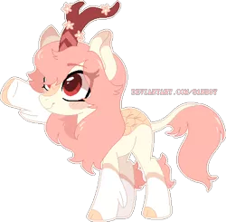 Size: 444x436 | Tagged: artist:s1nb0y, base used, derpibooru import, female, kirin, oc, oc:cherry blossom, safe, simple background, solo, transparent background