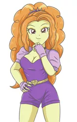 Size: 1841x2917 | Tagged: safe, artist:sumin6301, derpibooru import, adagio dazzle, equestria girls, rainbow rocks, adoragio, adorasexy, bodysuit, breasts, busty adagio dazzle, cleavage, clothes, cute, female, fingerless gloves, gloves, legs, looking at you, sexy, simple background, solo, spiked headband, stupid sexy adagio dazzle, white background