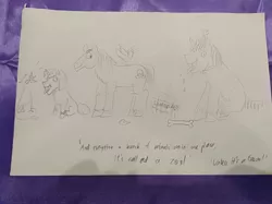 Size: 4032x3016 | Tagged: artist:horsesplease, behaving like a dog, capper dapperpaws, captain celaeno, derpibooru import, gallus the rooster, king sombra, meet the soldier, my little pony: the movie, party favor, safe, sketch, sketch dump, sombra dog, team fortress 2, traditional art, trouble shoes, year of the dog