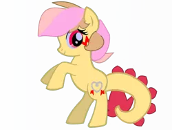 Size: 720x540 | Tagged: artist:spero, base used, blue eye whites, cutie mark, derpibooru import, female, looking at you, markings, monster pony, oc, oc:spero, original species, pose, safe, short mane, simple background, solo, tatzlpony, transparent background, unofficial characters only