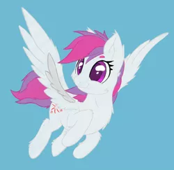 Size: 1164x1133 | Tagged: safe, artist:bigshot232, derpibooru import, oc, oc:firework blast, unofficial characters only, pegasus, pony, cheek fluff, chest fluff, cute, ear fluff, flying, ocbetes, simple background, smiling, solo