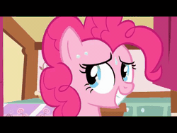Size: 512x384 | Tagged: safe, derpibooru import, edit, edited screencap, screencap, applejack, pinkie pie, twilight sparkle, pony, the cutie pox, animated, caption, gif, gif with captions, gritted teeth, heresy, image macro, impact font, implied starlight glimmer, implied sunset shimmer, meme, nervous, shitposting, shrug, surprised, sweat, sweating profusely, text, unpopular opinion
