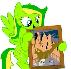 Size: 946x921 | Tagged: safe, artist:didgereethebrony, derpibooru import, derpy hooves, maud pie, oc, oc:boomerang beauty, pegasus, pony, base used, cutie mark, female, flying, katoomba, mare, mlp in australia, photo frame, simple background, solo, three sisters, transparent background