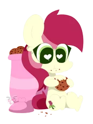 Size: 3024x4032 | Tagged: safe, artist:kittyrosie, derpibooru import, roseluck, earth pony, pony, adorarose, cookie, cookie jar, cute, female, food, heart eyes, mare, simple background, solo, transparent background, wingding eyes