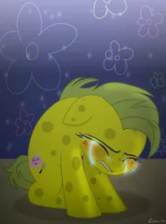 Size: 2568x3476 | Tagged: safe, artist:rainbow15s, derpibooru import, ponified, pony, crossover, crying, image, loss, png, sad, solo, spongebob squarepants, spongebob squarepants (character)