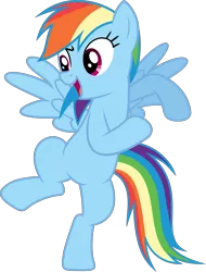 Size: 2588x3403 | Tagged: safe, artist:thisismyvectorin, derpibooru import, rainbow dash, pegasus, pony, may the best pet win, bipedal, simple background, solo, transparent background, vector